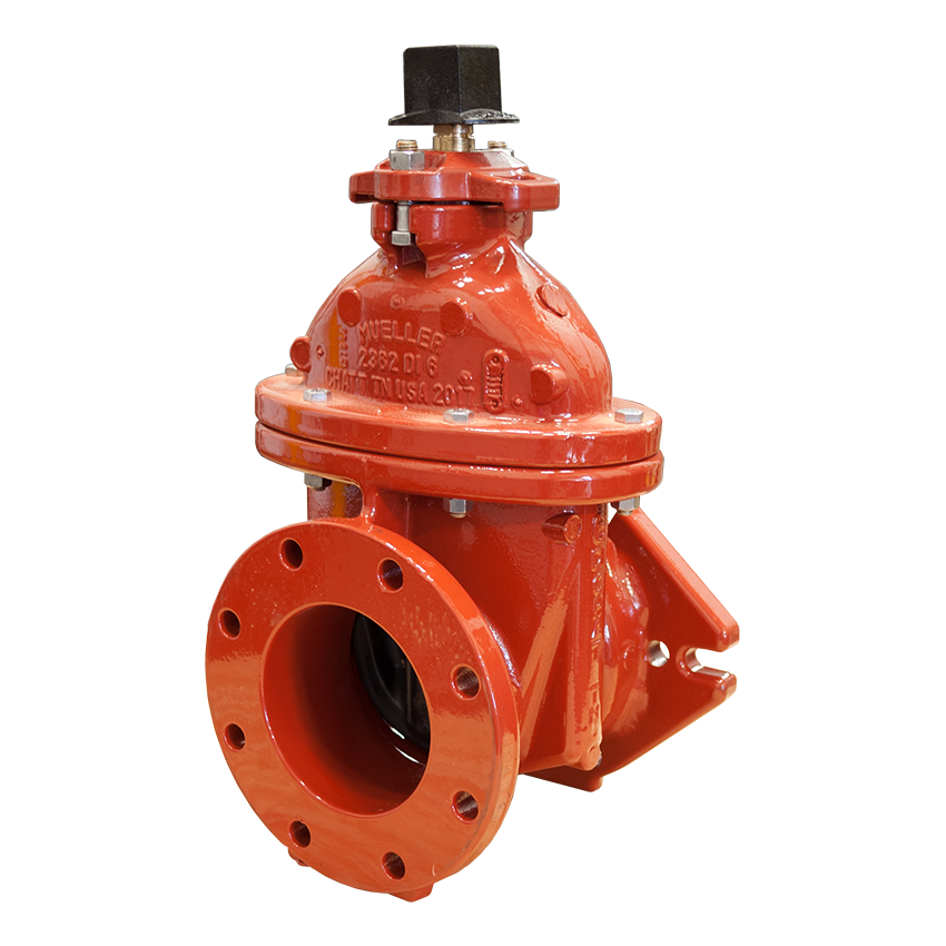 A-2362 Series 10 in. Push On x Flanged Ductile Iron E397 Open Left Resilient Wedge Gate Valve