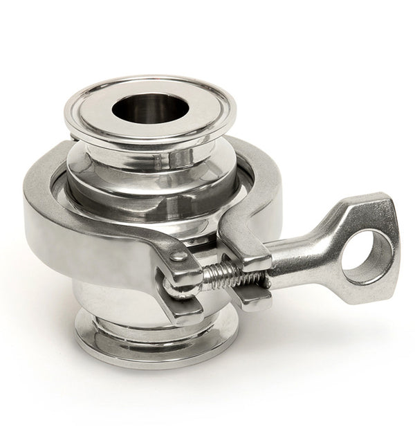 Prod. # 215JAA4A3F, 150 CWP 2 1/2" 316L SS DSV® Vertical Sanitary Check Valve - Viton® Body Seal