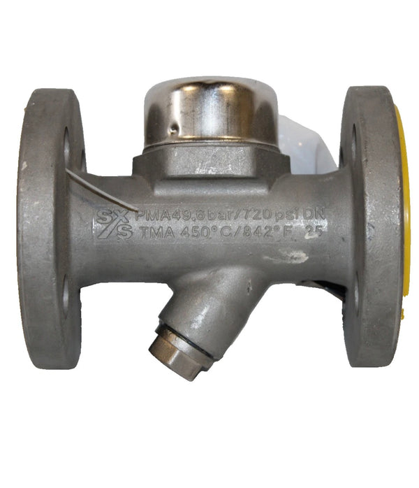 Spirax Sarco 1871160 TDS46M Horizontal Thermodynamic Steam Trap, 1 in Nominal, ANSI 150 Flanged End Style, Stainless Steel, With Blowdown Valve