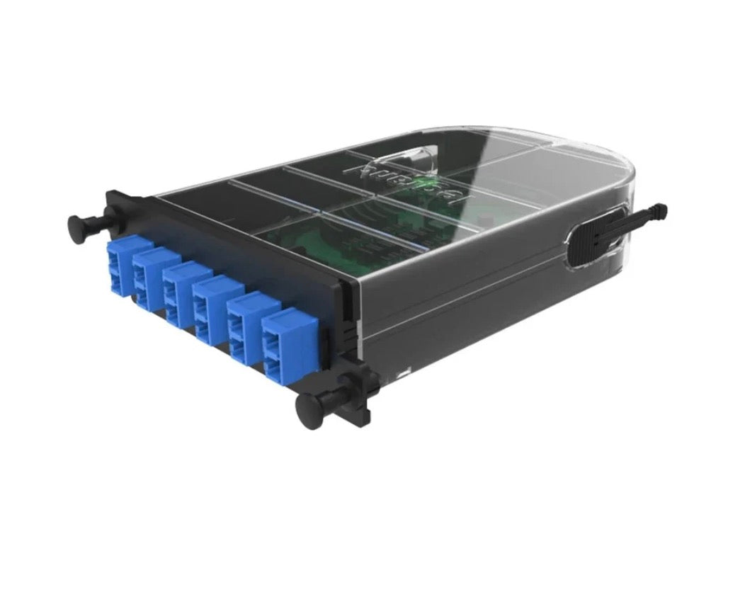 Legrand - Ortronics M4LCD12-09S1A1 | Momentum 2 Series, M4 Splice Cassette, 12-Fiber, Singlemode - OS2, LC Duplex, 1 RU, Rack Mount, Blue