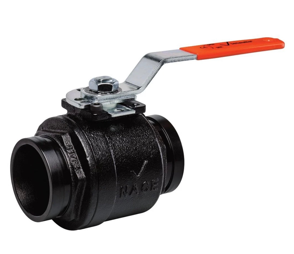 Victaulic V060726P0A 726 Ball Valve, 6 in, Grooved, Ductile Iron Body, Standard Port