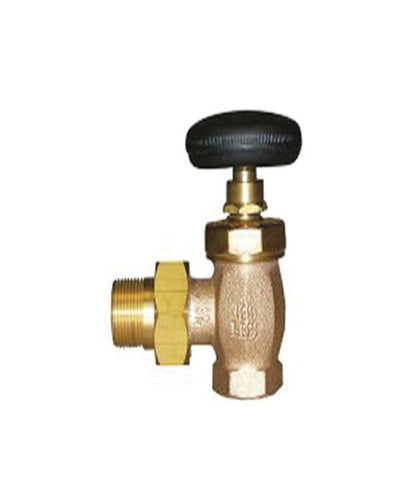 Spirax Sarco 74376 RV Series, RV-ST Packless Radiator Supply Valve, 3/4 in Nominal, Pipe x Male Union End Style, 200 psig Pressure, Red Brass Body