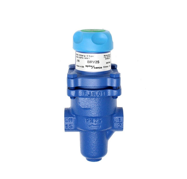 Spirax Sarco 0458490 BRV2S Direct Operated Pressure Regulator, 3/4 in Nominal, FNPT End Style, 20 to 60 psig Pressure, 410 deg F