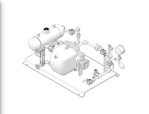 Spirax Sarco ES002124 APT14HC Simplex Pump Package With Assembled Air Vent and Exhaust Pipe, Ductile Iron Body, 2 in Inlet x 1-1/2 in Outlet, ANSI 150 Flange, Model SPT4HC