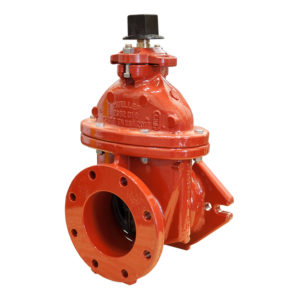 A-2362 Series 10 in. Push On x Flanged Ductile Iron E397 Open Left Resilient Wedge Gate Valve
